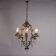 Antique 6-light wrought iron chandelier, Italy, 19th century