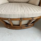 Pair of Roche Bobois rattan armchairs