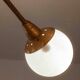 Impressive brass chandelier with opaline globes, Italy 1960s