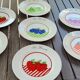 7 vintage dessert plates