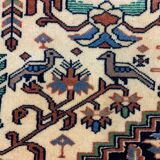 Vintage afghan ersari part silk rug 205x140 cm