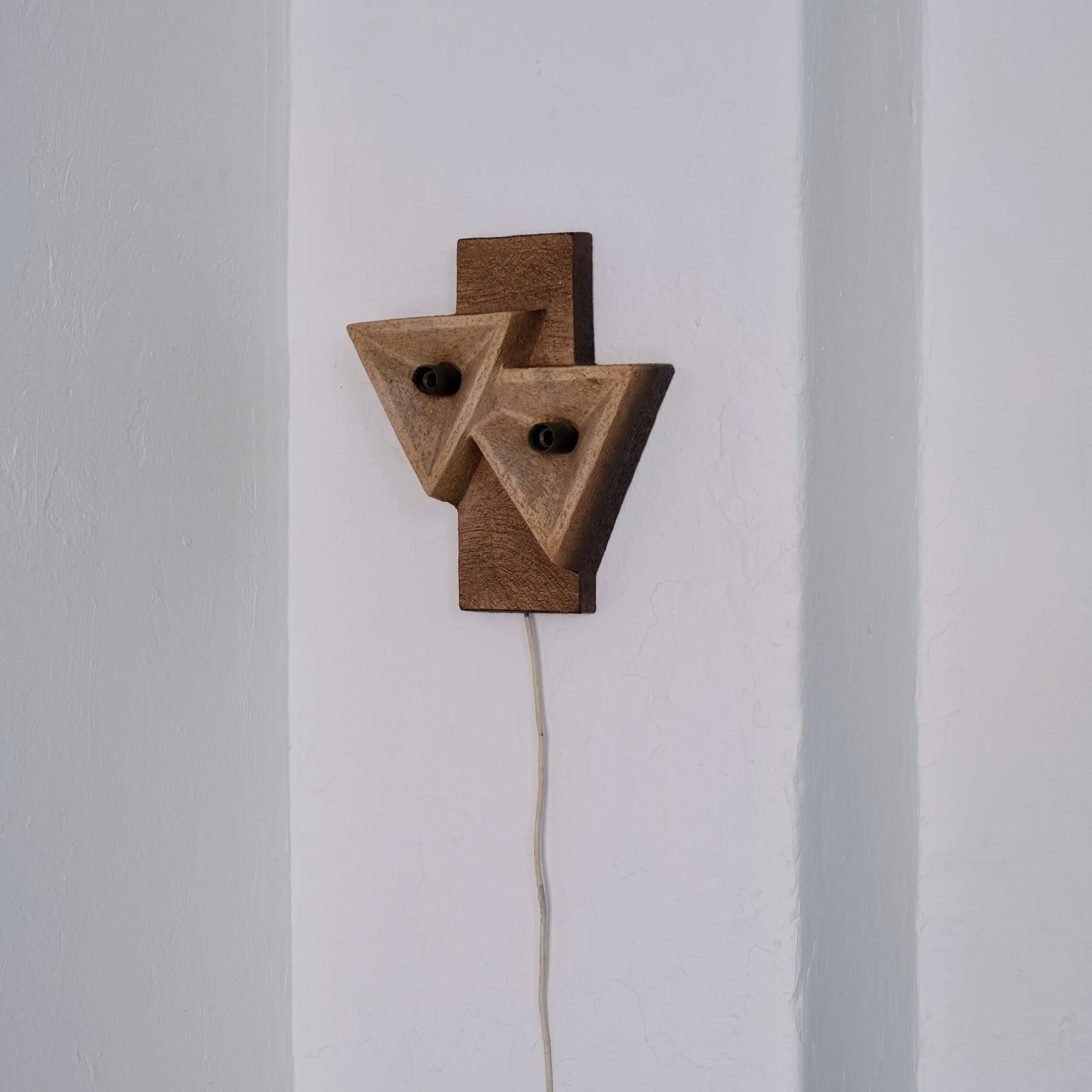 Dutch organic form ceramic wall sconce | 1960s