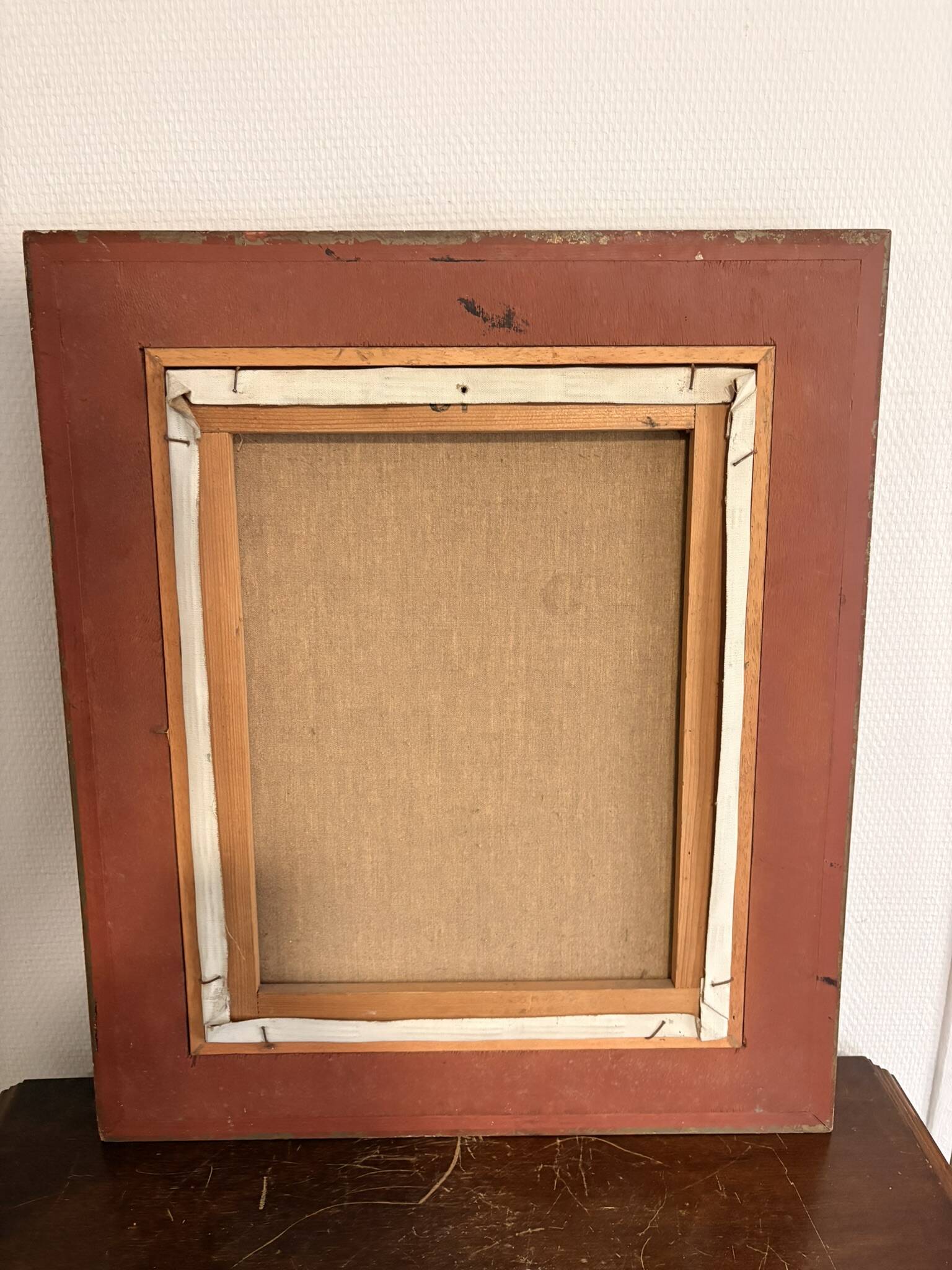 Oil Painting Canvas Solar Table After Salvador Dali Mid Century