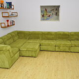 Mid-century corduroy modular sofa, 1970s