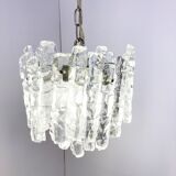 Ice crystal pendant light by Kalmar, 1960s