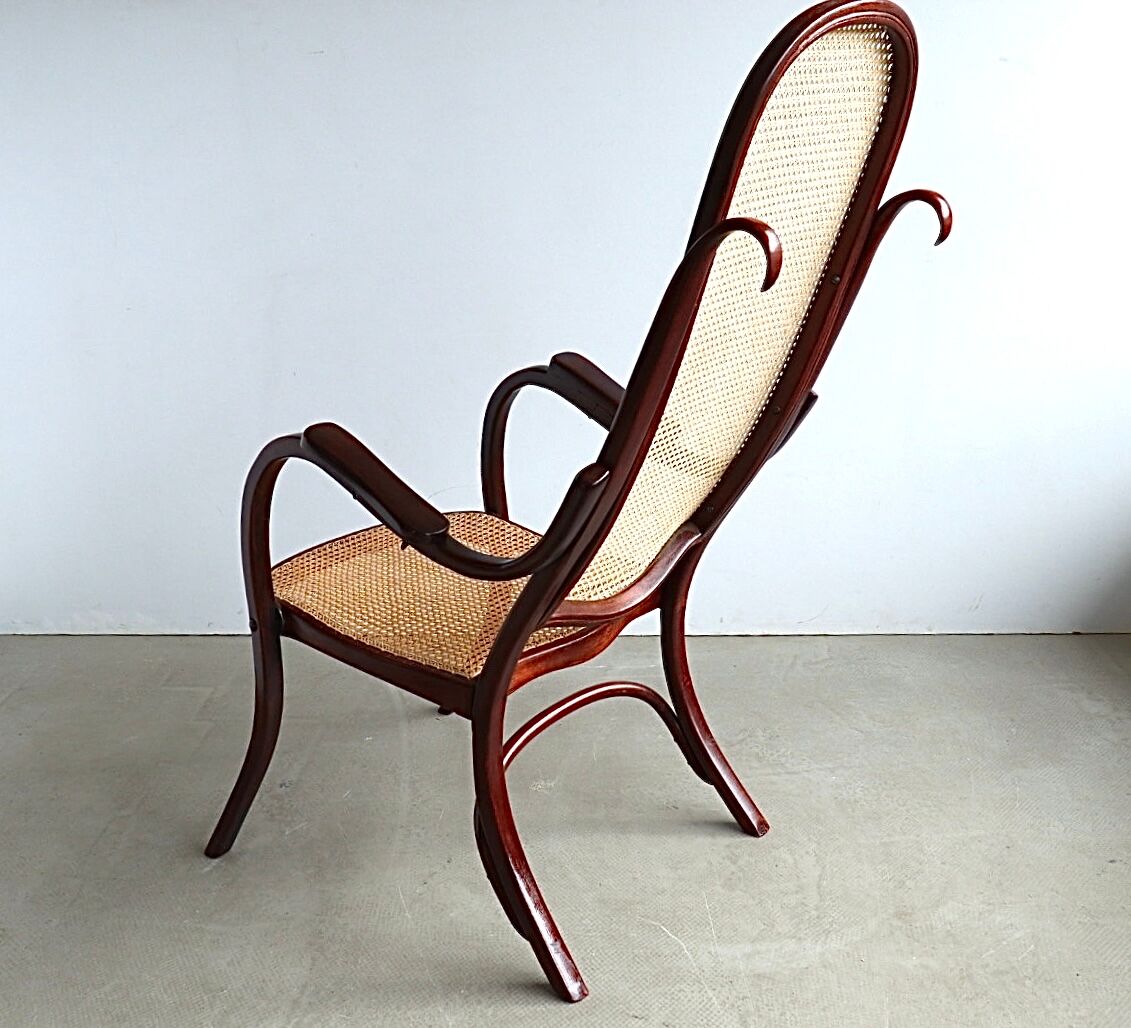 Thonet No. 1 Bentwood and Webbing Folding Arm Chair