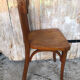 Chaise bistrot en bois clair années 70 vintage