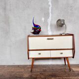Mini sideboard TV cabinet end of Scandinavian vintage sofa