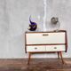 Mini sideboard TV cabinet end of Scandinavian vintage sofa