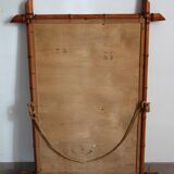 Large vintage bamboo mirror from the 20s