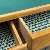 1950s schoolmaster's desk in solid oak