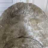 Fauteuil moumoute beige