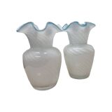 2 Vintage Murano Vases Swirl, 1970s