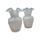 2 vases vintage en verre de Murano Swirl, années 1970