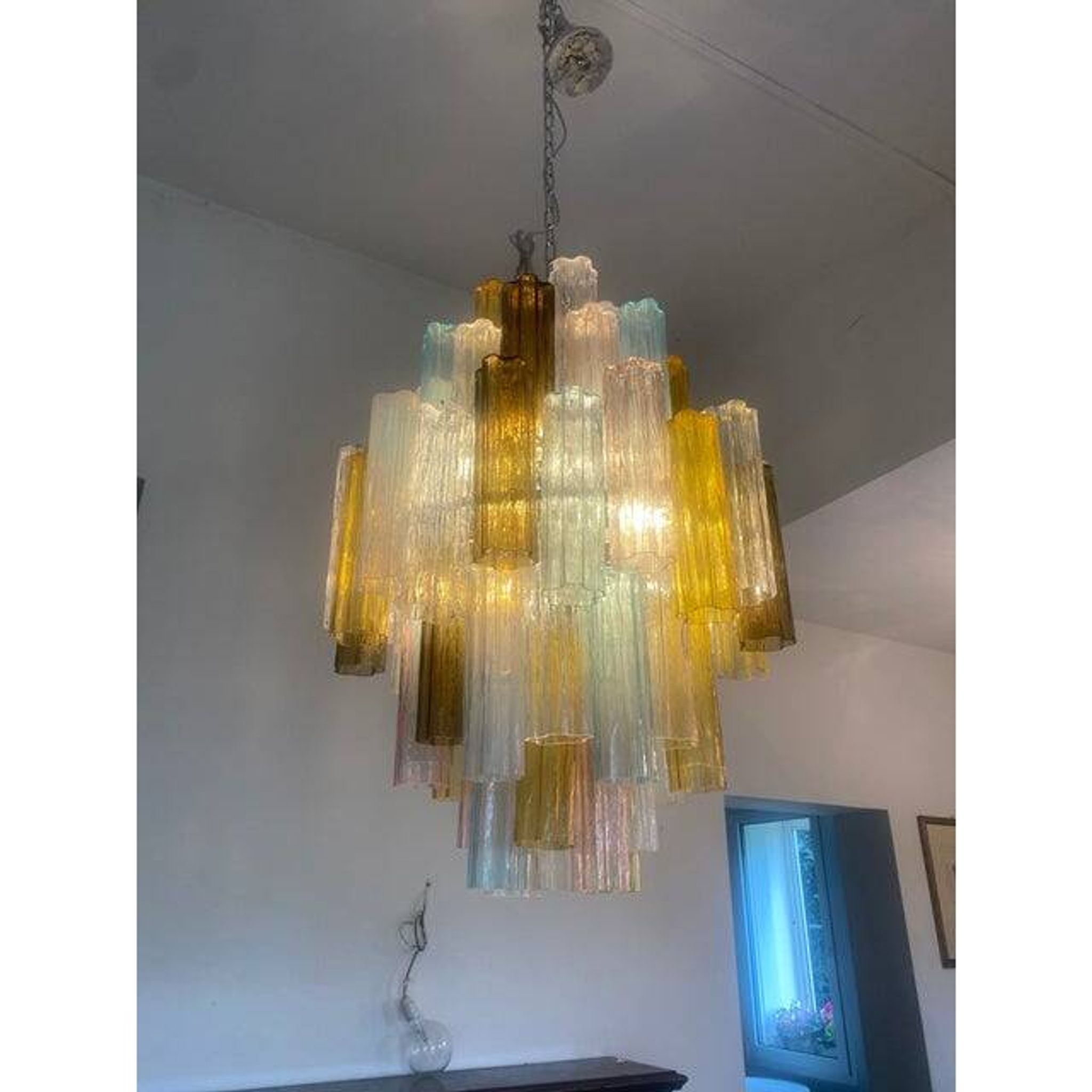 Contemporary Modern "Tronco" Murano Glass Sputnik Chandelier Venini Style