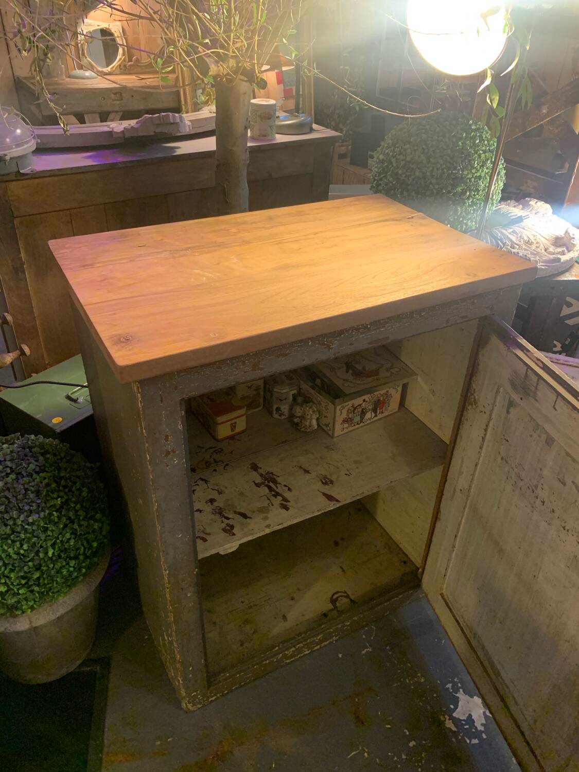 Confiturier patiné gris