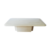 Large coffee table in vintage travertine