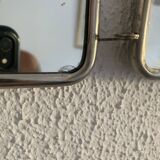 Miroir triptyque barbier brique vintage 1950 - 30 x 76 cm