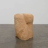 Sculptural folk craft side table