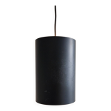 Set of 3 black cylinder pendant lamps, by Eila & John Meiling for Louis Poulsen, Denmark 1967