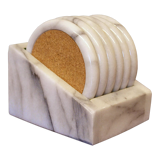 Set of coasters in Carrara marble