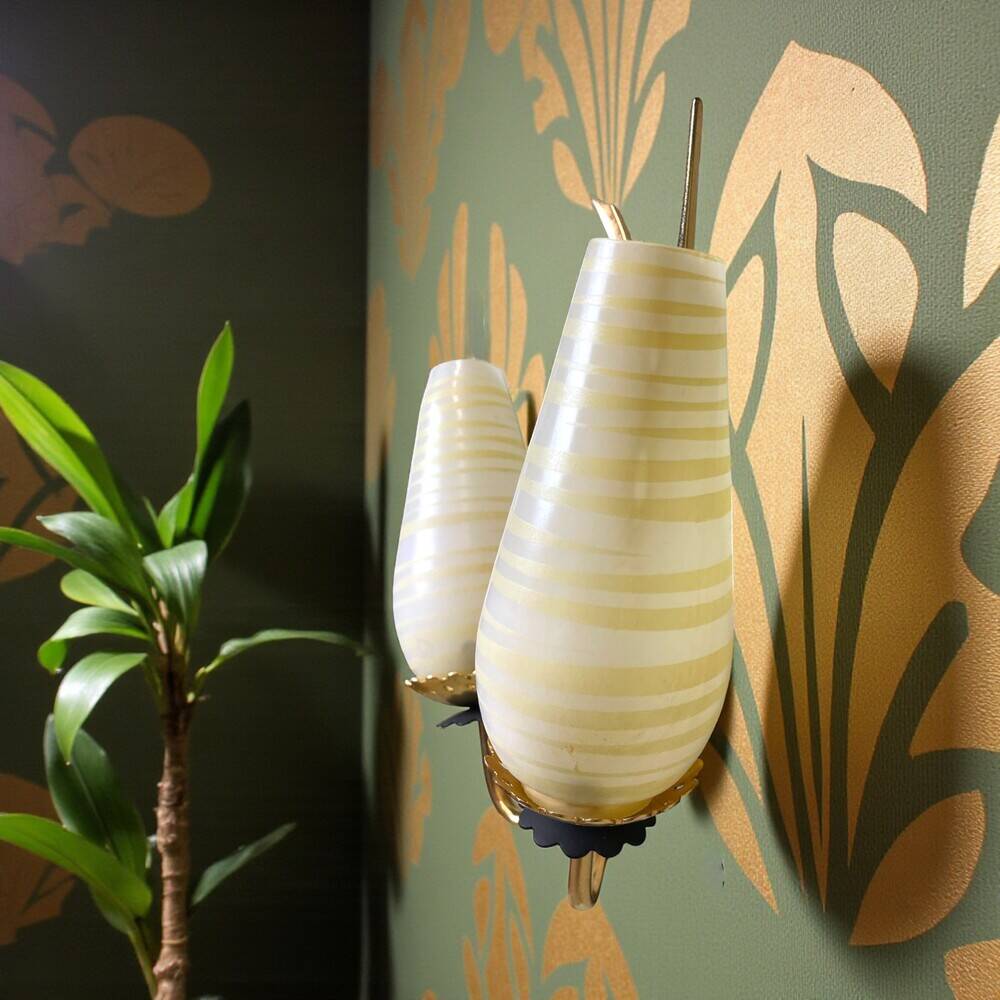 Applique murale double en verre