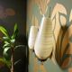 Applique murale double en verre