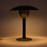 Italian desk / table mushroom lamp in brushed metal, 1950s