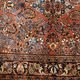 Handmade antique Persian Sarouk square rug 4.1'x 4.1' (125cm x 125cm) 1920s