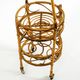 Italian Mid Century bar and serving trolley made of bamboo with wheels