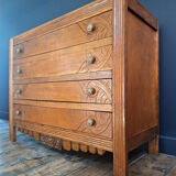 Art Deco commode, vintage antique piece with marble top.