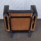 Black faux leather armchair from the 1960s