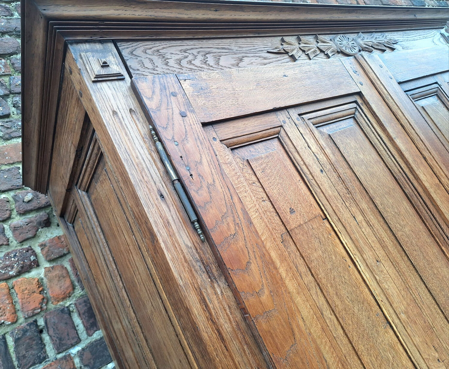 Very large antique wardrobe, vintage dressing furniture.