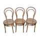 Trio of Thonet chairs late 19th model 14