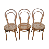 Trio of Thonet chairs late 19th model 14