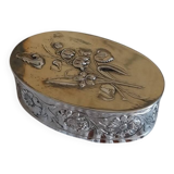 Antique small silver-plated art nouveau box