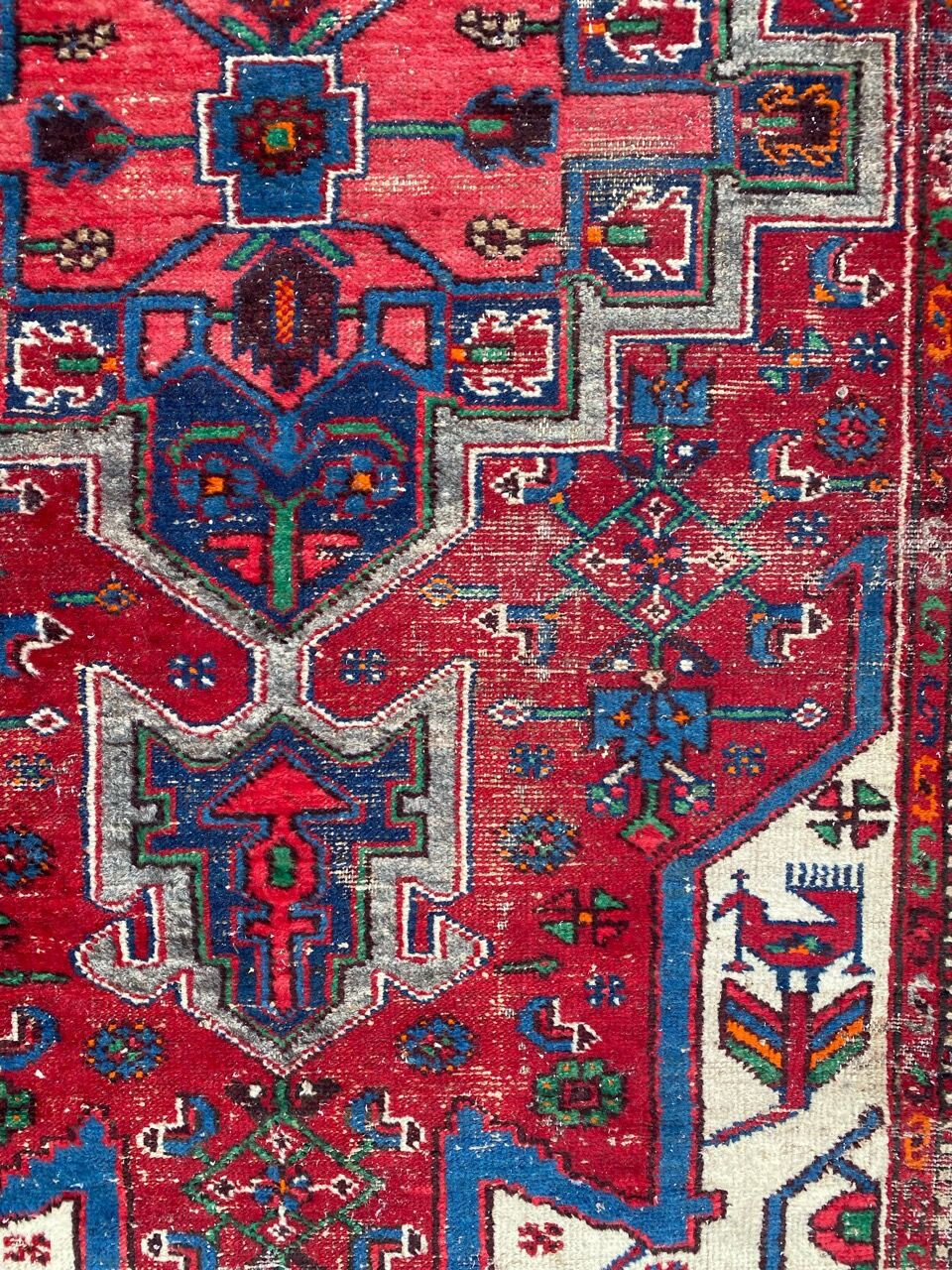 Ancient Persian carpet Hamadan handmade 108x192 cm