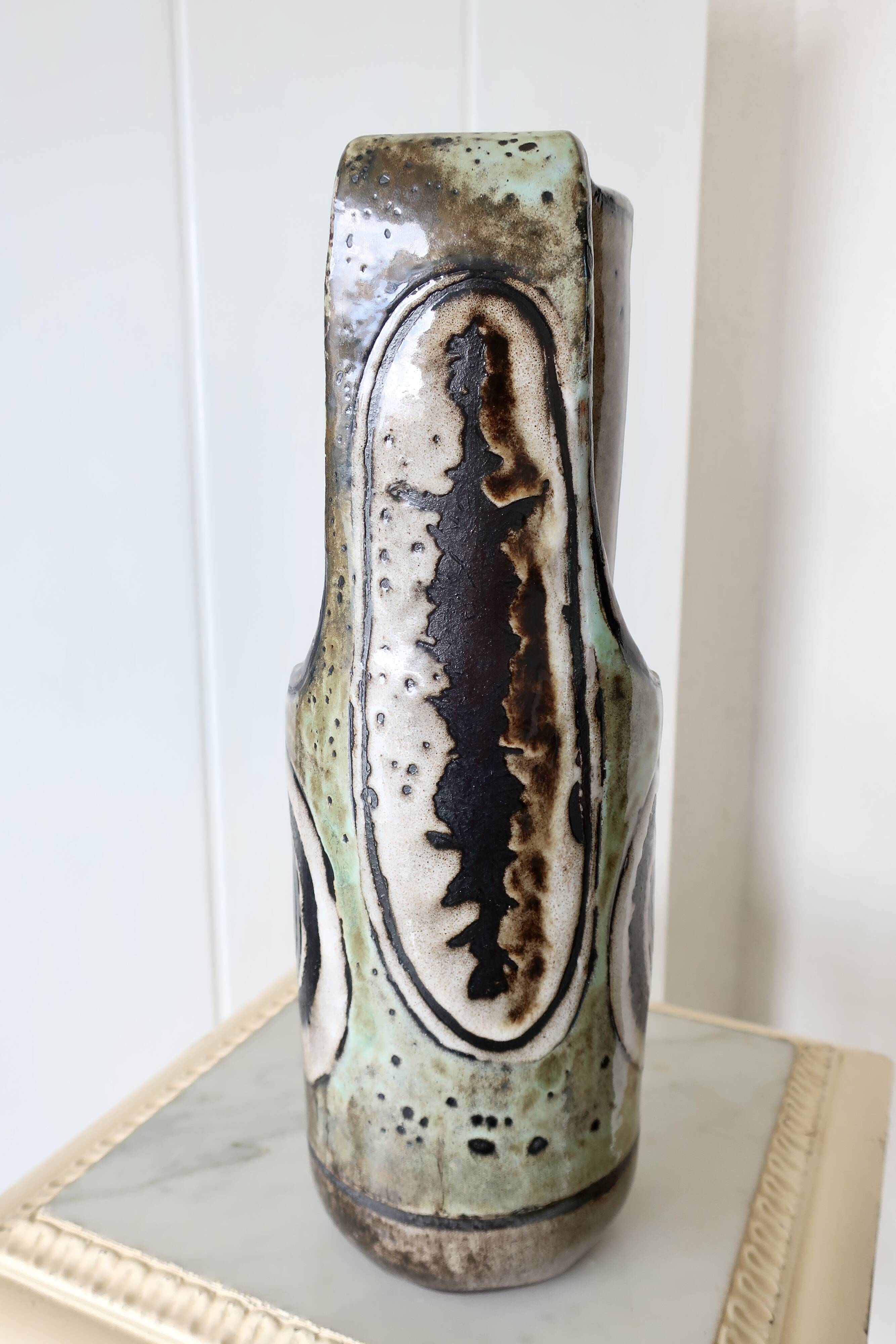 Paul Quéré & Ariane Mathieu Rare Zoomorphic Pitcher Signed, Dated, Numbered 3 out of 20