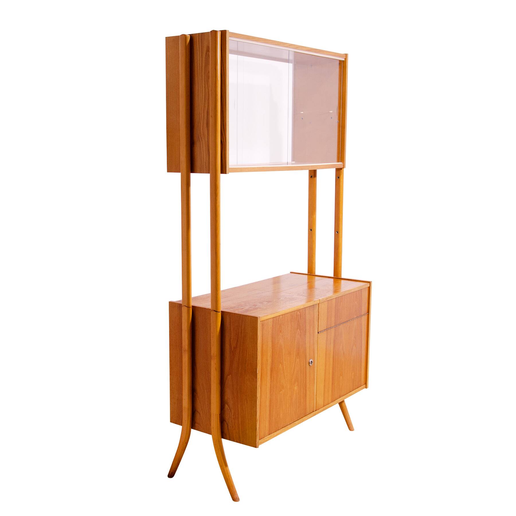Mid century wall shelf bookcase by František Jirák for Tatra nábytok, 1960´s