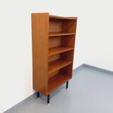 Vintage teak-style wooden bookcase from the 60s