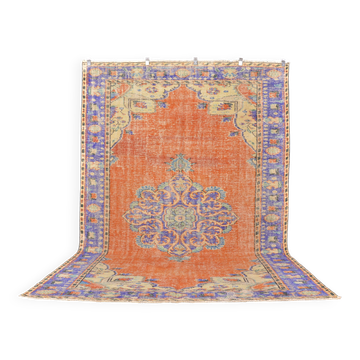 Tapis Oushak bohémien fait main sku 2301