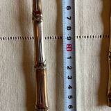 16 Bamboo nickel bronze dessert cutlery