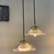 Duo of suspensions Holophane bistro style