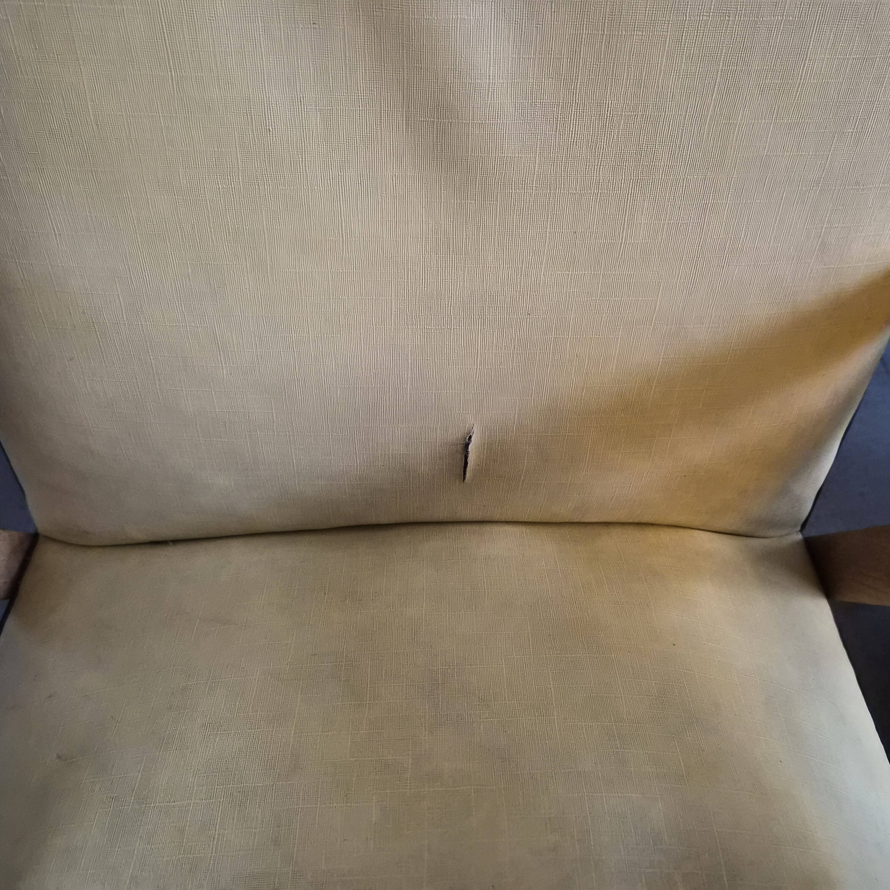 Pair of vintage 1950s armchairs with compass legs