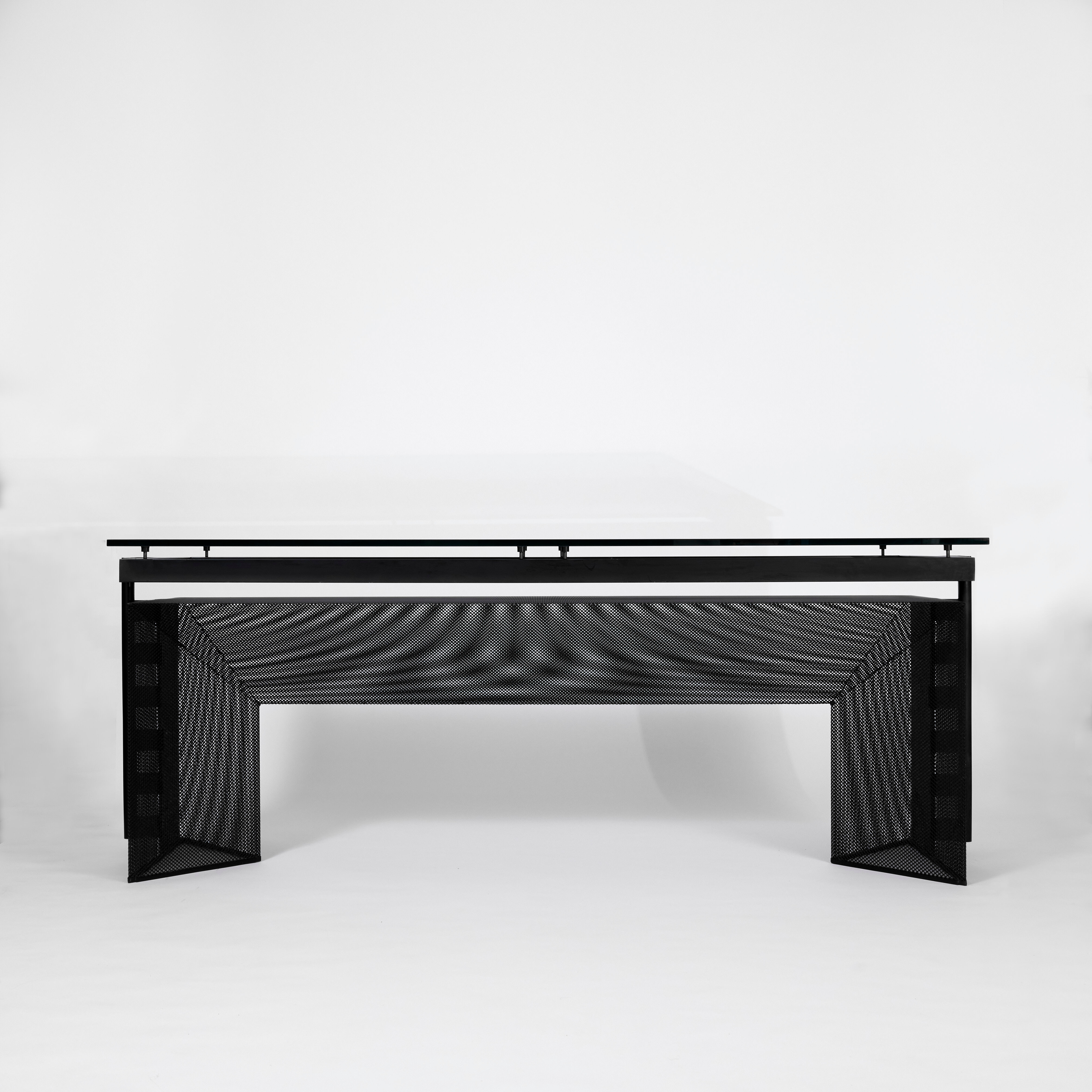 Tesi table & six Seconda 602 chairs by Mario Botta, edit by Alias