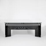 Tesi table & six Seconda 602 chairs by Mario Botta, edit by Alias