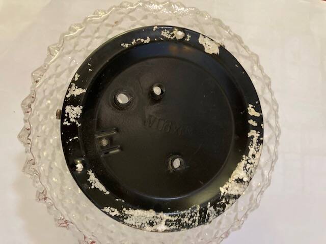 60s glass wall light