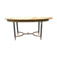 Vintage brass coffee table and oval alabaster top.