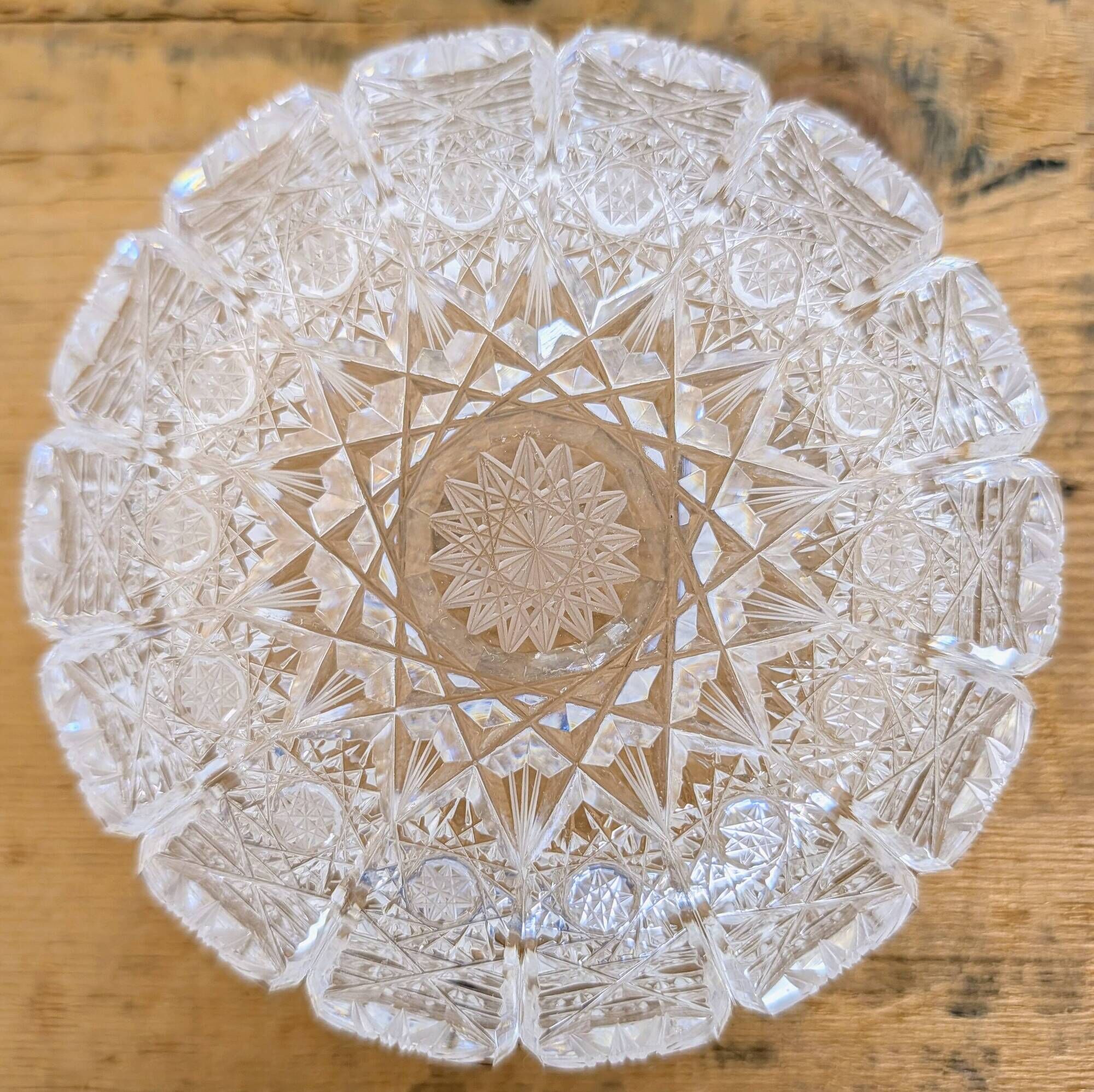 Cut crystal ashtray