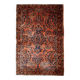 Handmade antique Persian Sarouk rug 3.2' x 5.3' (97cm x 161cm) 1920s - 1B674